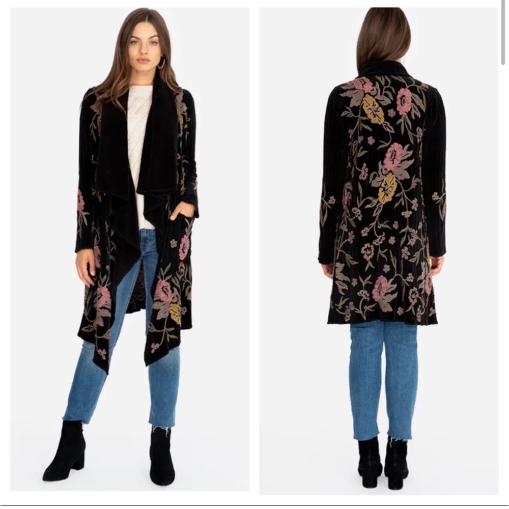 Johnny Was Kamalah wrap cardigan embroidered